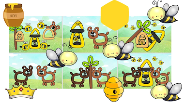 Lesmateriaal Plasticinekaarten: kleine beer en de bijen van auteur Little Play Friends slide 3