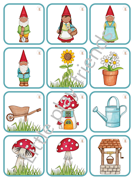 Lesmateriaal Memory thema kabouters van auteur Little Play Friends slide 2