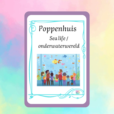 Lesmateriaal poppenhuis aldi - sea life / onderwater wereld / aquarium van auteur kleuterwereldjes van roxillien