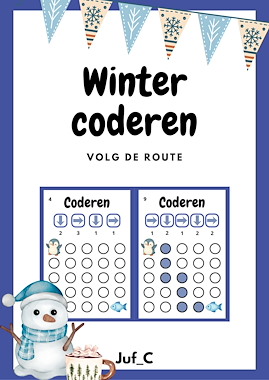 Lesmateriaal Winter Coderen – Routes Volgen voor Kleuters van auteur Juf_C slide 1