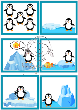 Lesmateriaal Thema Noordpool en Zuidpool: Versje Pinguïns van auteur Kleutercontent slide 2