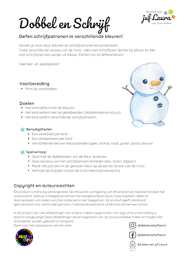 Lesmateriaal Winter - Dobbel en Schrijf van auteur De klas van juf Laura slide 4