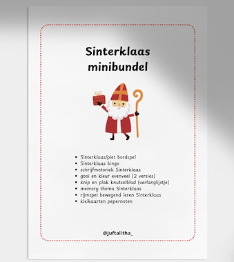 Lesmateriaal Sinterklaas minibundel van auteur Talitha van Wijk slide 1
