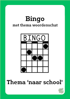 Lesmateriaal Bingo - thema terug naar school van auteur JufMyrthe slide 1