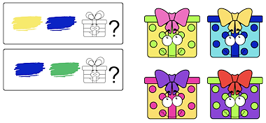 Lesmateriaal Thema Kerst  Zoek het juiste cadeautje van auteur Juf Katy slide 2