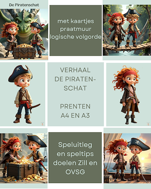 Lesmateriaal Verhaal - de piratenschat van auteur Little Play Friends