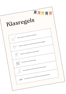 Lesmateriaal Klasregels fiche van auteur JufkeSarah