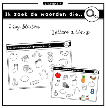Lesmateriaal Letters | Ik zoek de woorden die... van auteur Juf Shanna