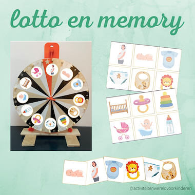 Lesmateriaal Hoera een baby - Lotto/memory van auteur Nanny Melissa