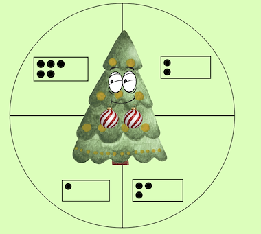 Lesmateriaal Thema kerst : Kerstballen tellen van auteur Juf Katy slide 2