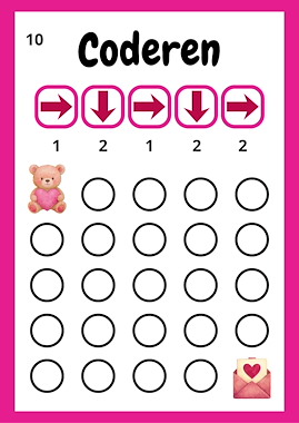 Lesmateriaal Valentijn Coderen – Routes Volgen voor Kleuters van auteur Juf_C slide 4