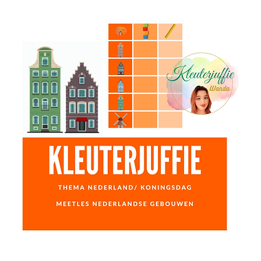 Lesmateriaal Kleuterjuffie, meetles Nederland/ koningsdag van auteur Kleuterjuffie
