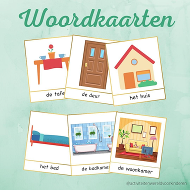 Lesmateriaal Dit is mijn huis - woordkaarten van auteur Nanny Melissa