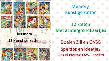 Lesmateriaal Memory - kunstige katten van auteur Little Play Friends slide 2