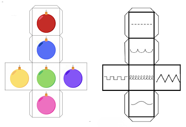 Lesmateriaal Thema Kerst : Dobbelspel schrijfpatronen van auteur Juf Katy slide 2