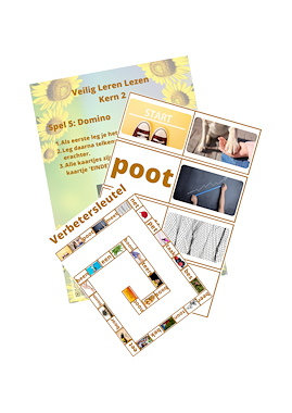 Lesmateriaal VLL - kern 2 - domino/leesrups van auteur Peggy Van Rompaey