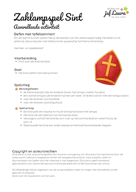 Lesmateriaal Aanvulling zaklampspel Sinterklaas van auteur De klas van juf Laura slide 2