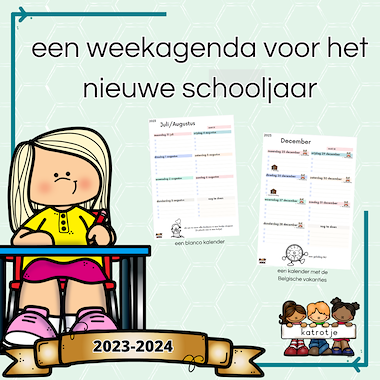 Lesmateriaal weekagenda schooljaar 2023-2024 van auteur katrotje