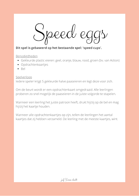 Lesmateriaal Speed eggs! van auteur Juf Tessa deelt slide 4
