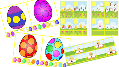 Lesmateriaal wiskundige paasbundel van auteur Little Play Friends slide 2