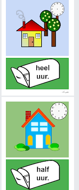Lesmateriaal Bewegend leren: klokkijken. Herkennen van heel/ half / kwart van auteur Juf ilona