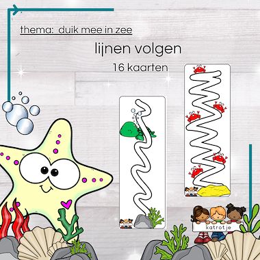 Lesmateriaal lijnen volgen  van auteur katrotje