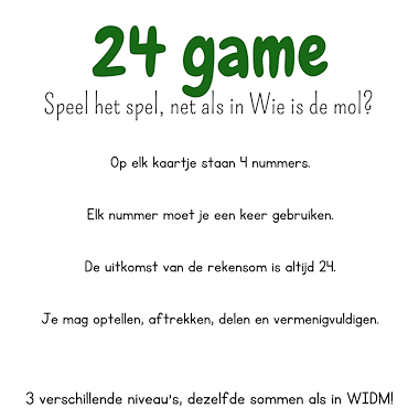 Lesmateriaal 24 game wie is de mol | Rekenspel | Rekenen rekenvolgorde van auteur My Teacher Shares slide 3