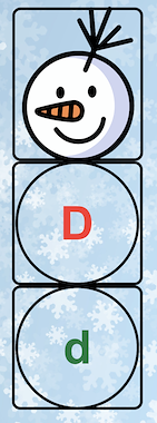 Lesmateriaal Thema winter: Letter -en cijfer match van auteur Juf Katy slide 3