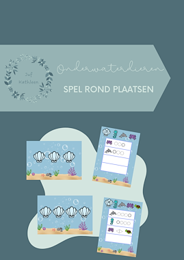 Lesmateriaal Onderwaterdieren - spel rond plaatsen van auteur Juf Kathleen G