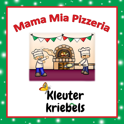 Lesmateriaal THEMABUNDEL: MAMA MIA PIZZERIA van auteur Kleuter Kriebels