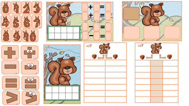 Lesmateriaal De blaadjesdief: splitsen en 10-veld met eekhoorn van auteur Little Play Friends slide 3