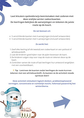 Lesmateriaal Winter Coderen – Routes Volgen voor Kleuters van auteur Juf_C slide 2