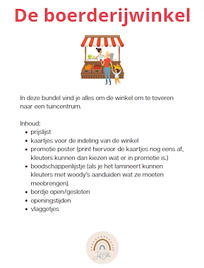 Lesmateriaal De boerderijwinkel van auteur Juf Billie