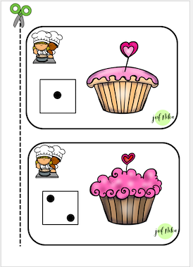 Lesmateriaal Cupcakes telspel van auteur Juf Nika slide 4