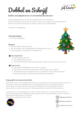 Lesmateriaal Kerst - Dobbel en Schrijf van auteur De klas van juf Laura slide 3