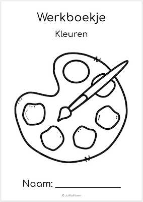 Lesmateriaal Werkboekje 'Kleuren' van auteur Juf Kathleen 1994