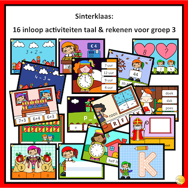 Lesmateriaal Sinterklaas 16 inloop activiteiten voor groep 3 van auteur JufJoyceKuenen slide 1