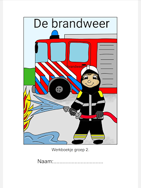 Lesmateriaal Werkboekje brandweer groep 2 van auteur Juf Monique