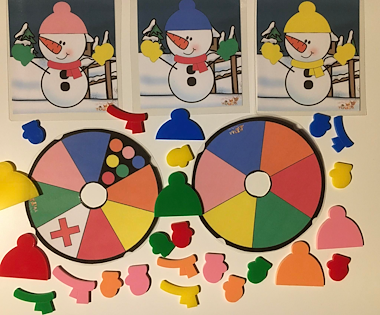Lesmateriaal sneeuwman aankleden met opdrachtkaarten van auteur Little Play Friends slide 2