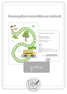 Lesmateriaal Inscriptie-race thema school van auteur Van krabbel tot krul slide 1