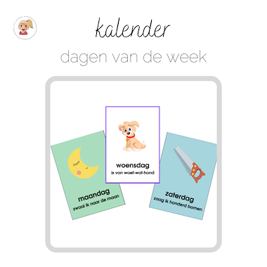 Lesmateriaal De dagen van de week van auteur Juf Hanne_