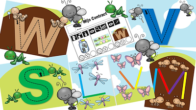 Lesmateriaal Kriebeldiertjes taalbundel van auteur Little Play Friends slide 2