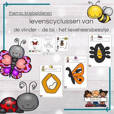 Lesmateriaal de levenscyclus van kriebeldieren van auteur katrotje