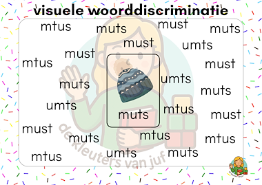 Lesmateriaal Visuele woorddiscriminatie van auteur De kleuters van juf Naomi slide 2