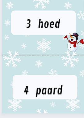 Lesmateriaal sneeuwballen spelling woorden met -d van auteur Juf Kitty B slide 3
