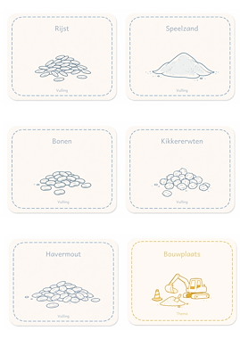 Lesmateriaal Kies en Speel Inspiratiekaartjes voor sensorisch spel van auteur SB Speelplezier