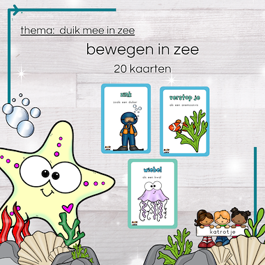 Lesmateriaal bewegen in de zee van auteur katrotje