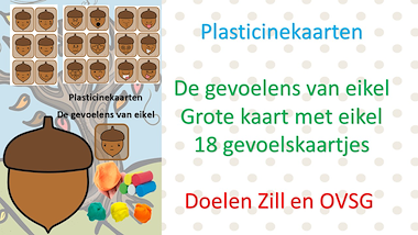 Lesmateriaal herfst - plasticinekaarten - de gevoelens van eikel van auteur Little Play Friends slide 2