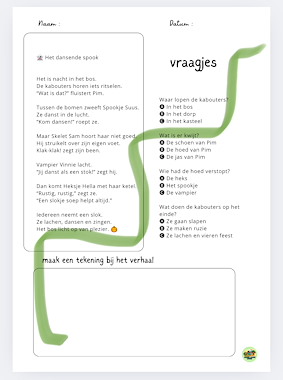 Lesmateriaal halloweenverhaal met lees en luisteropdrachten van auteur samensterkleren slide 2