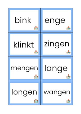 Lesmateriaal Bewegend leren met ng/nk woorden van auteur de beweegjuf slide 2